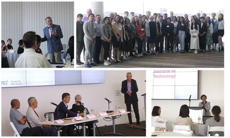 Gallery images displaying symposium participants presenting research in the MIT Media Lab