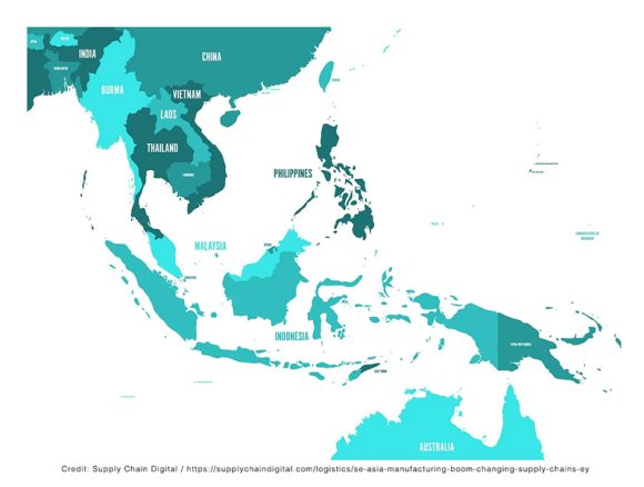 map of changing supply chains in SE Asia